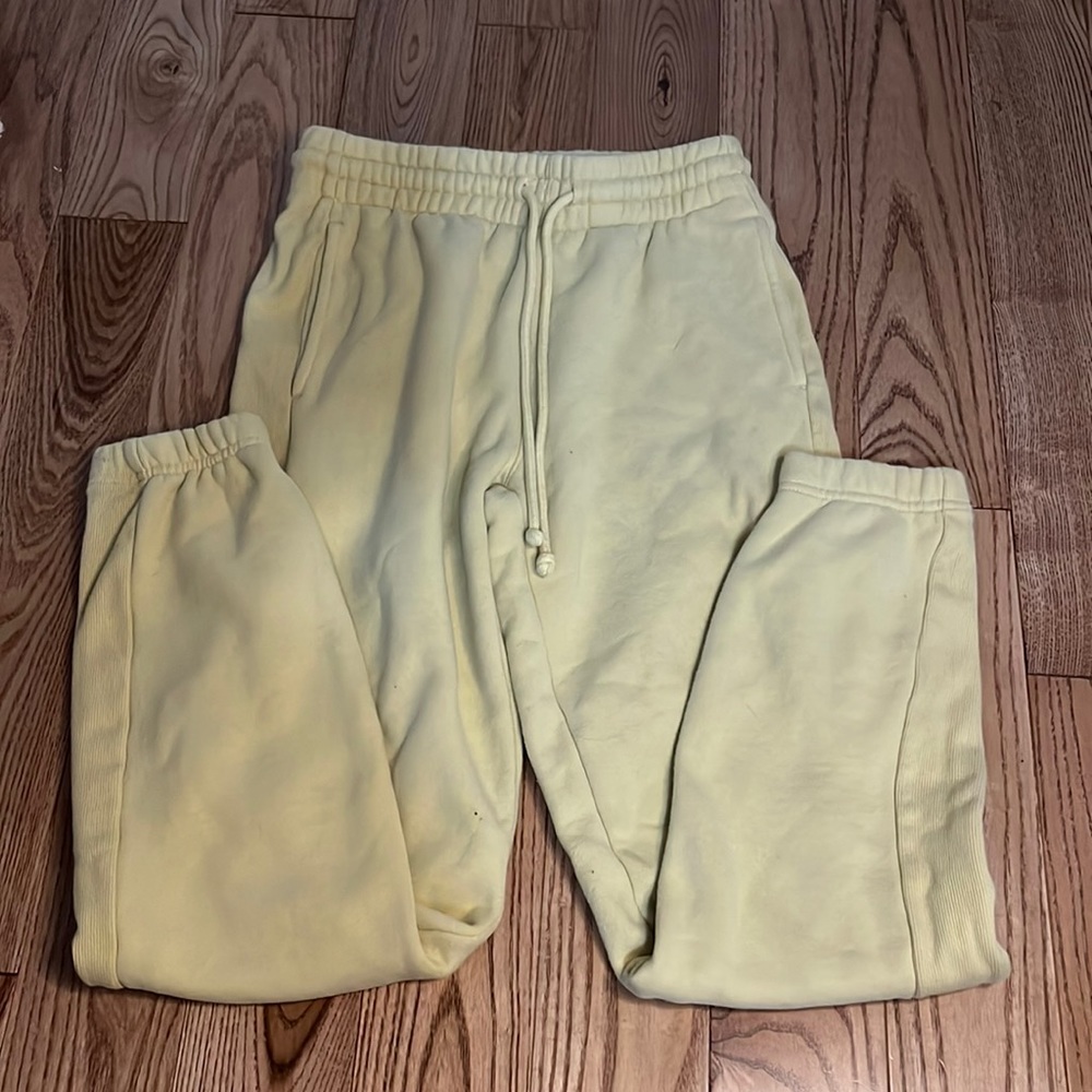 Aritzia Yellow Track Pants